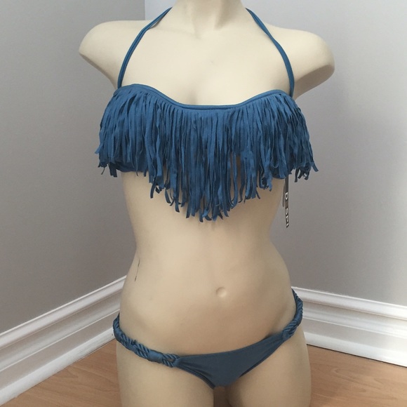 Fringe blue /teal bikini