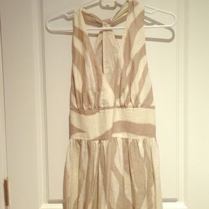 Racer Back fitted linen dress.