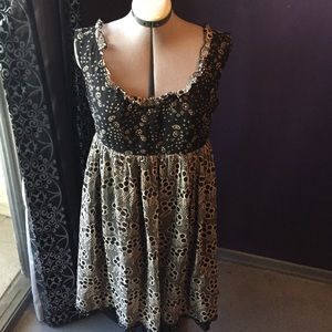 Anna Sui nature print babydoll Dress