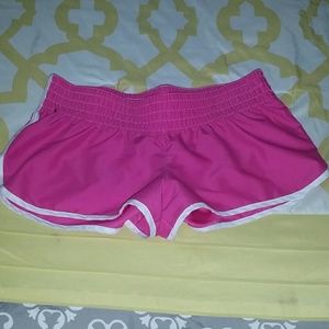 Hot pink jogging shorts