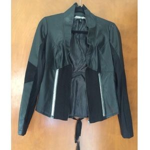 Faux Leather Corset Jacket