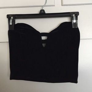 Velvet Ladder Bustier Tube Top