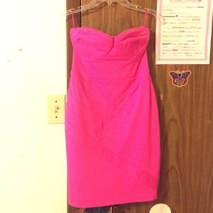 Tube top pink dress
