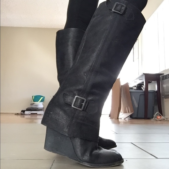 Vince Camuto Shoes - Vince Camuto leather wedge boots