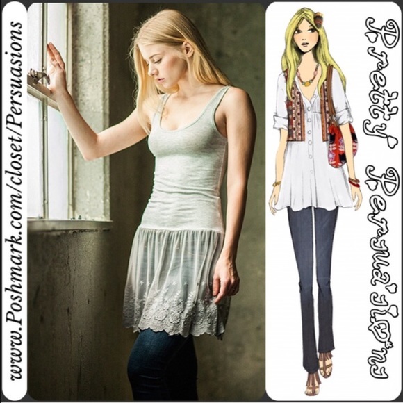 SOLD OUT Blush Shark Bite Hem Long Sleeve Tunic - Picture 4 of 4