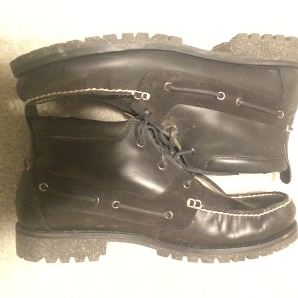 Polo Black Boots Mens size 12