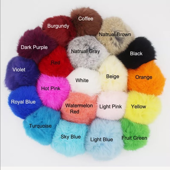 💕Big, 100% REAL Rabbit Fur key/handbag Charms💕 - Picture 2 of 3