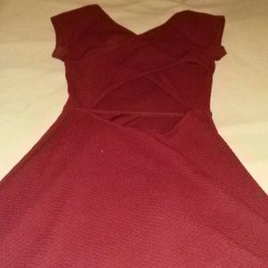 Burgundy dress