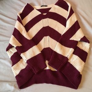 Knitted v neck sweater