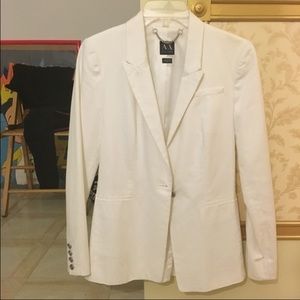 Armani Exchange White Blazer