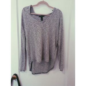 Forever 21 black and white striped hoodie