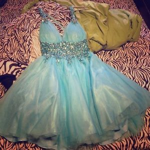 Blue prom dress