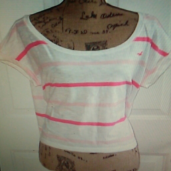 New with tag Hollister Harbor T large pink white t