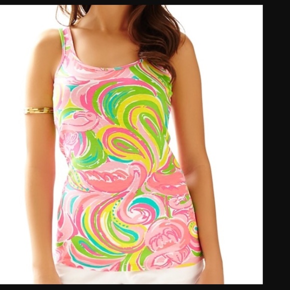 Lilly Pulitzer Tabbie tank Up All Night EEUC XS