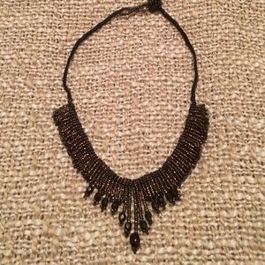 Exquisite Handmade Chocolate Beaded Necklace