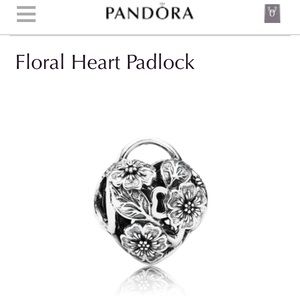 Pandora Floral Heart Padlock Charm