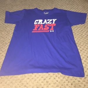 crazy fast under armour tee shirt