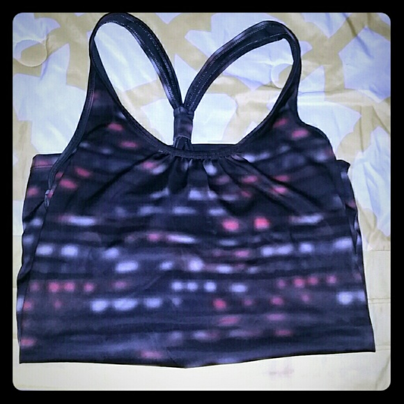 Gray and pink tank