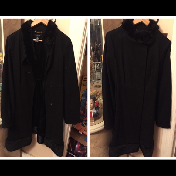 Wool Coat with Fur by Arden B.
