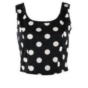 Crop top black and white