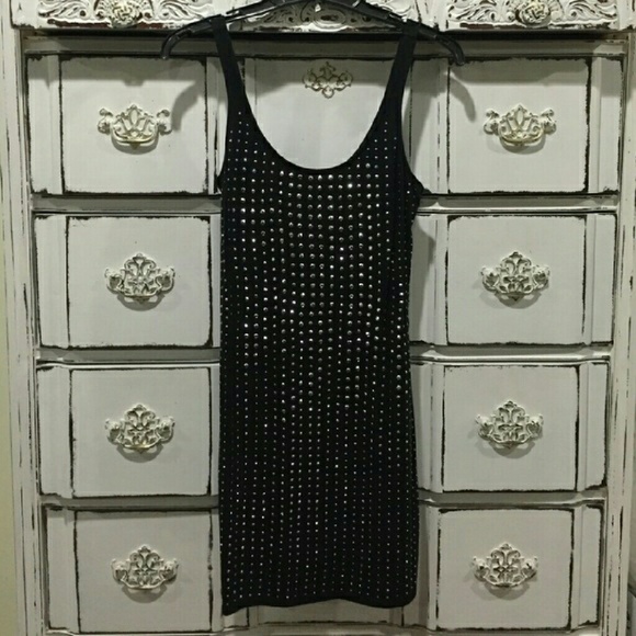 Express black studded tank dress - Picture 2 of 2