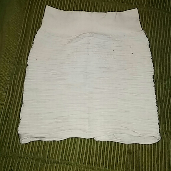 White mini skirt