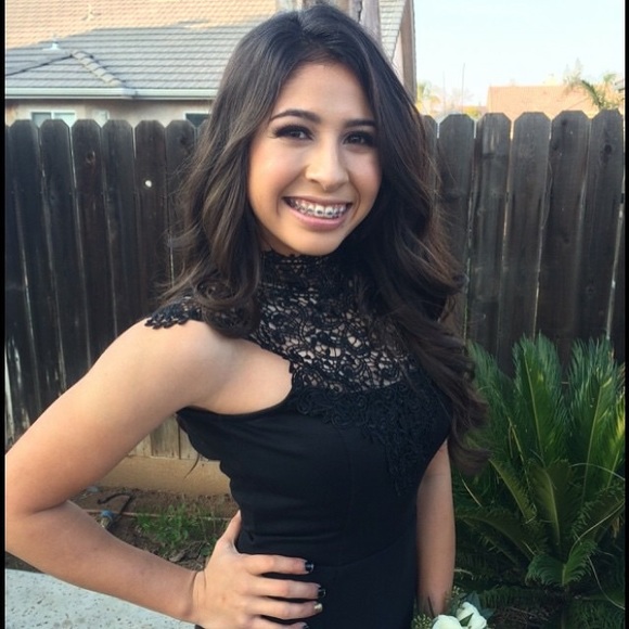 Long detailed dress!