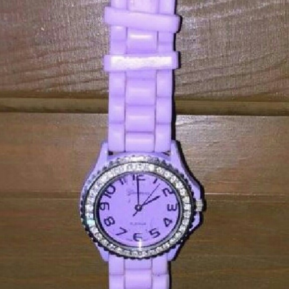 purple silicone watch