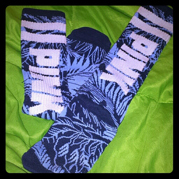 Pink knee high socks.