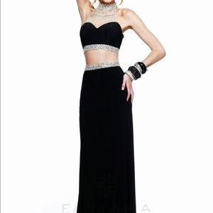 2 piece Faviana prom dress