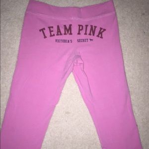 Victoria's Secret PINK logo crop leggings