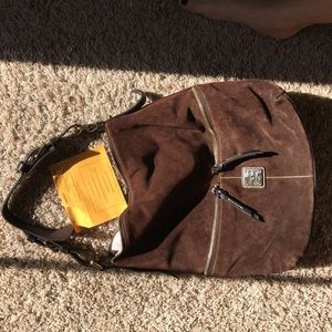 Brown suede Donney & Bourke purse