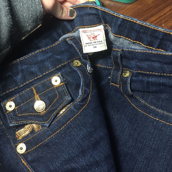 True Religion Size 30 Gold Sequence 💦💖💅🏼👑✨ - Picture 4 of 4