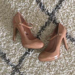 Zara Trafaluc Nude Patent Pumps