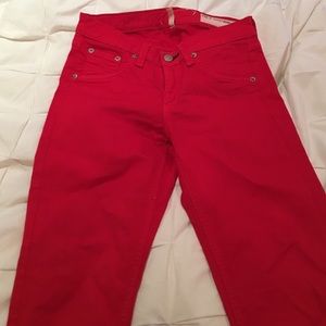 Rag & Bone ankle red jeans