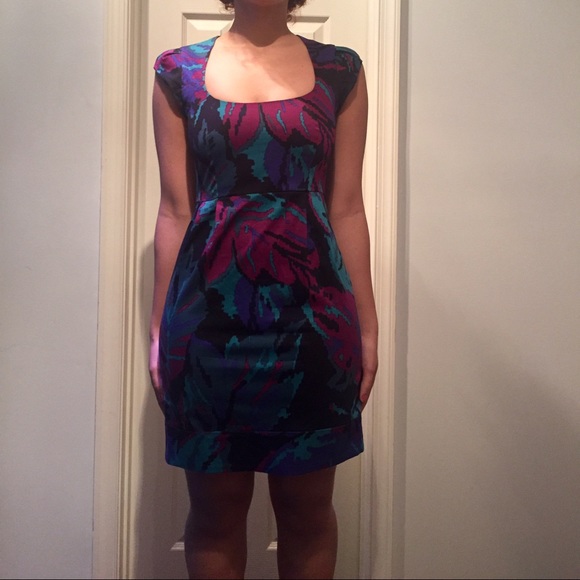 French Connection Floral/Pixelated Dress