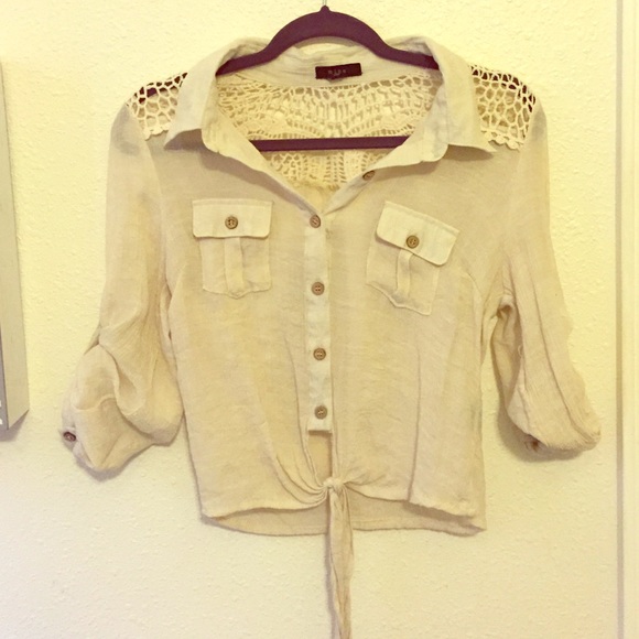 Cream colored blouse worn once!