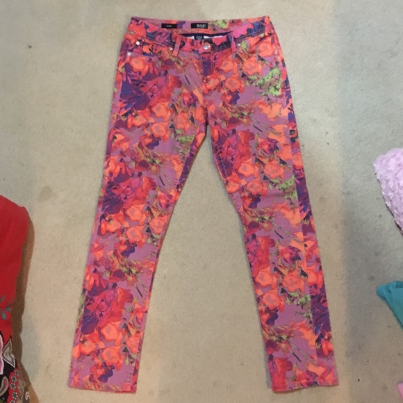 Floral Skinny Jeans | Gorgeous Warm Autumn Tones