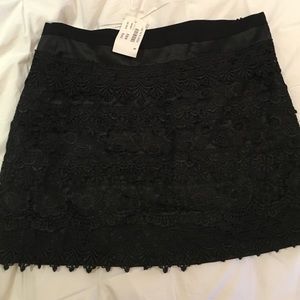 Honey Pinch black lace skirt