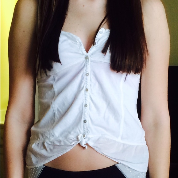 White button up top.