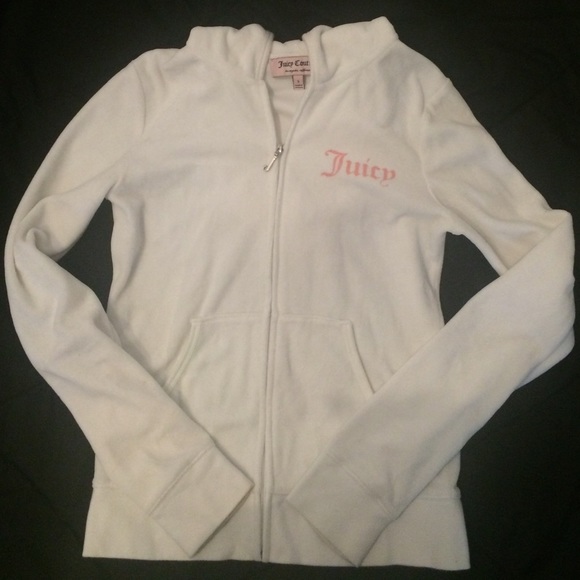 White Juicy Couture zip up hoodie!