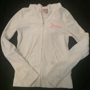 White Juicy Couture zip up hoodie!
