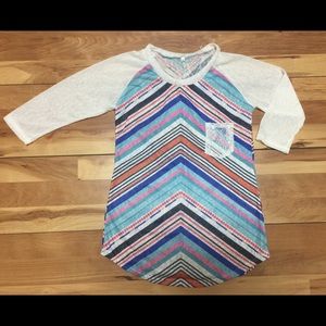 Zig Zag Lace Pocket Tee