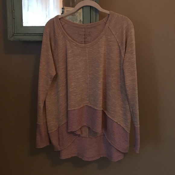 Beige pink Free People top