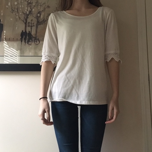 Plain white shirt W/ Low cut back