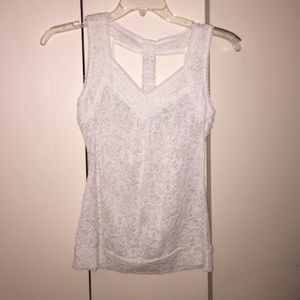 White lace tank top