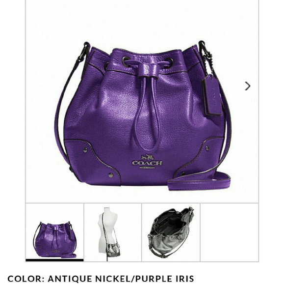 **SOLD** Coach Purple Baby Mickie Drawstring Bag - Picture 4 of 4