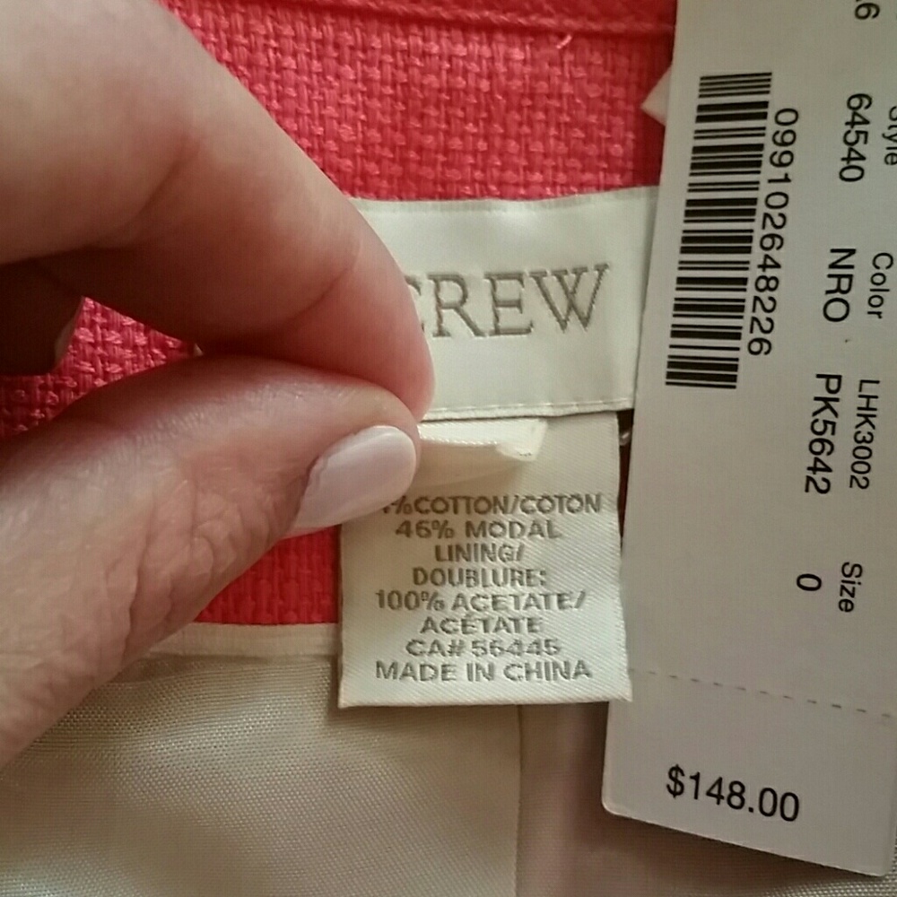 NWT On Trend Stunning J. CREW cropped blazer 0 - Picture 3 of 3