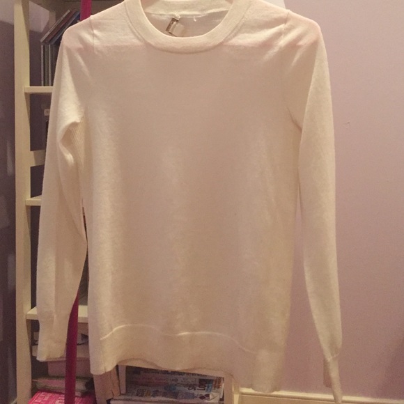 White JCrew sweater