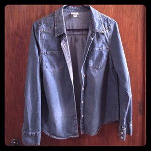 Jean button up shirt